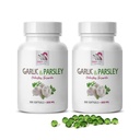 Ķiploku piedevas - GARLIK UN PARSLEY ODORLESS FORMULA - kaulu veselības vitamīni sievietēm, ķiploku alicīns, alicīns, ķiploku piedevas, ķiploku pētersīļi, pētersīļu kapsulas, bez smaržas ķiploki - 2B 200 Caps