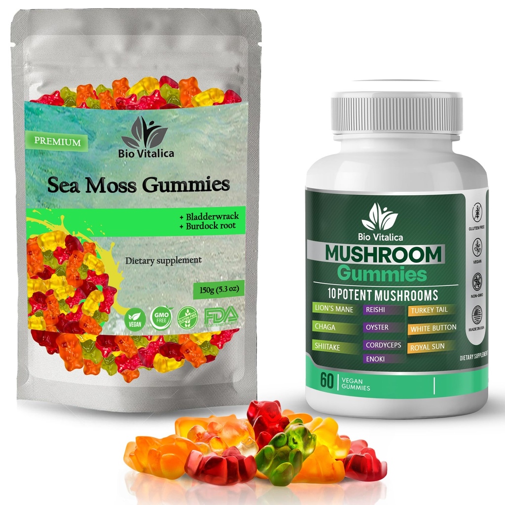 BIO VITALICA Sea Moss Gumies & Mushroomies (Bundle)