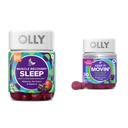 OBLIGĀTI Muskuļu atveseļošanās Miega Gumijas ar Melatonīnu, Tart Cherry & Vitamīnu D, Aizcietējums Relief Gumies ar Rhubarb, Prunes & Amla - 40 & 30 Count