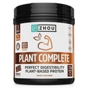 Zhou Plant Complete Vegan Olbaltumvielu pulveris - augu izcelsmes Olbaltumvielu pulveris sievietēm un vīriešiem, Non Dairy Rice & Pea Blend for Smoothies & Shakes, 21g Olbaltumvielas Per Servējot - Šokolāde, 17.7oz (16 Kalpo)