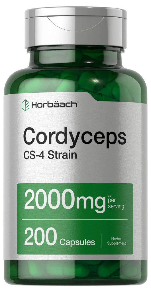 Horbäach Cordyceps Mushroom kapsulas 2000mg 