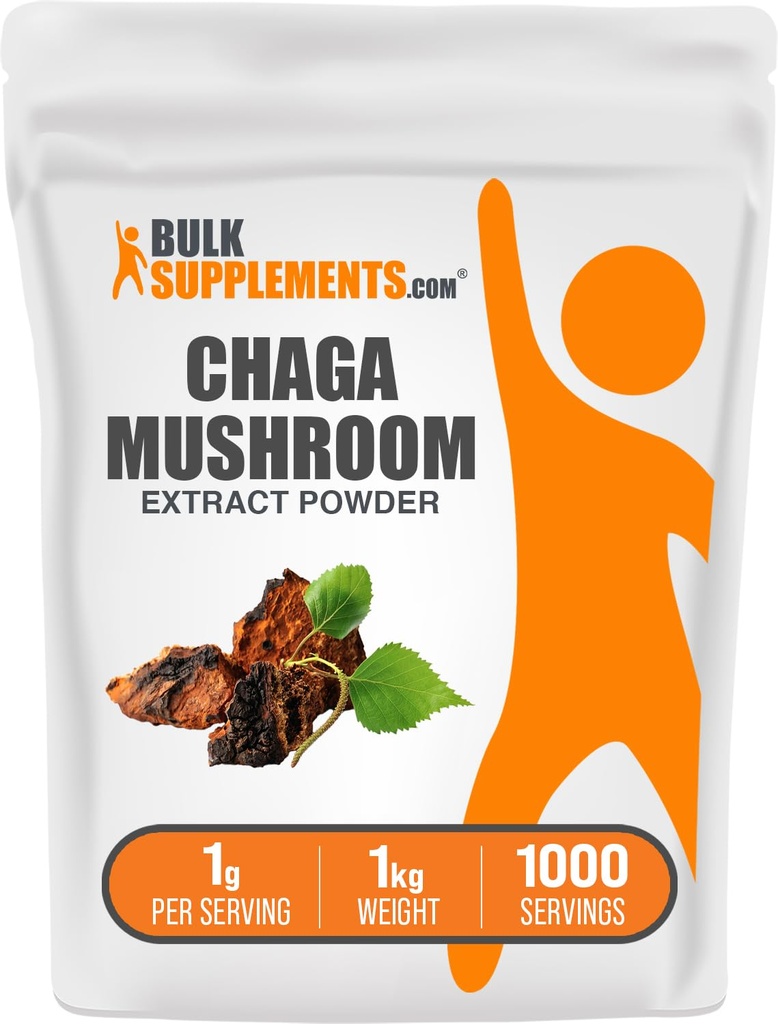 BulkSupplements.com Chaga Sēņu ekstrakts Pulveris - Sēņu papildinājums, no Chaga Sēnes - 1000mg Chaga pulvera ekstrakts uz vienu Kalpošanu, bez lipekļa (5 kilogrami - 11 mārciņas)