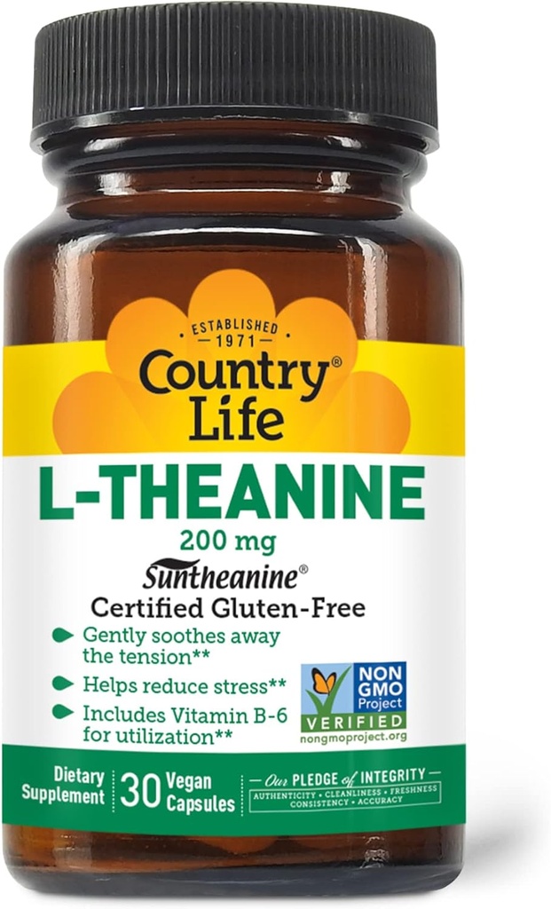 L-teanīns - 200 mg - 30 Veģetārās kapsulas