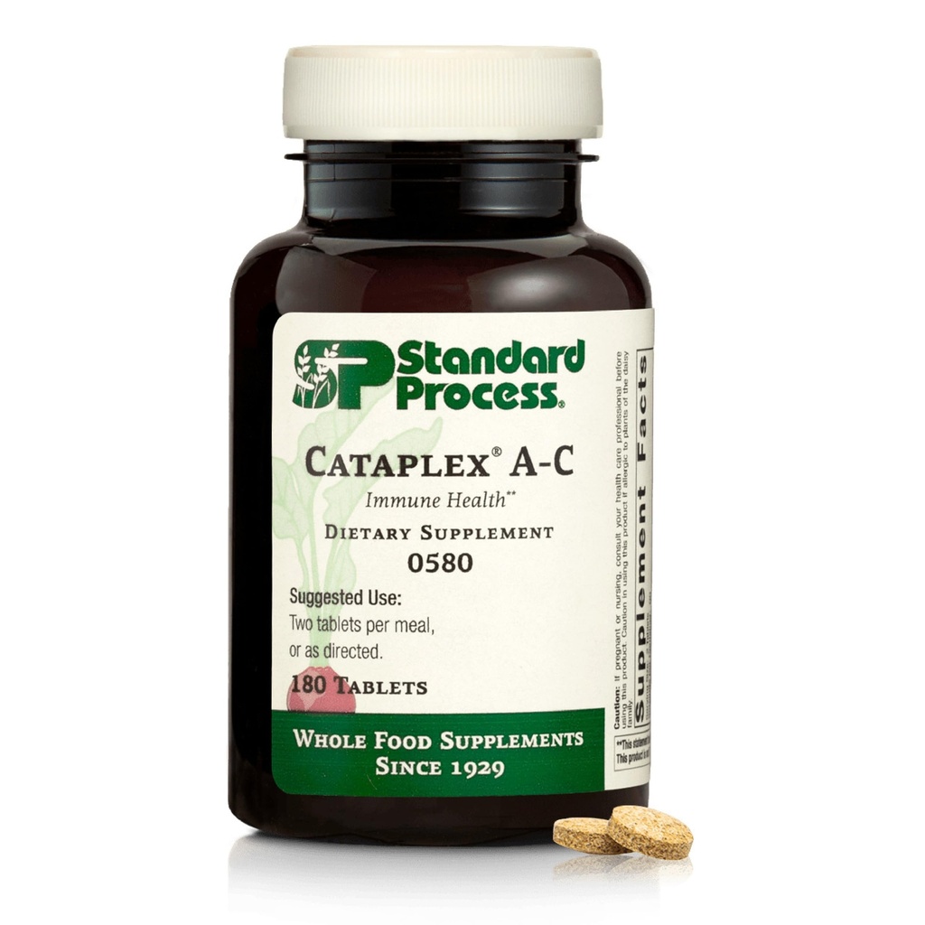 Standarta process Cataplex A-C - papildinājums imūnās un veselīgo šūnu atbalstam ar vitamīniem C & A - palīdz acu veselību - Satur sastāvdaļas ar antioksidantu aktivitāti - 180 tabletes (90 Servē)