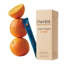 Īpašnieks Triple Collagen Šķidrie Paketes On-The-Go - Peptīdi ar hidrolizētu Marine Collagen, Elastin, Hyaluronic Acid un vitamīnu veselīgai ādai - Orange Flavor - 14 Individuāli Stick iepakojumi