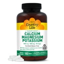 Valsts Life mērķa Mins - kalcija magnija kālija kaulu un sirds veselības papildinājums, 1000mg kalcija, 500mg magnija, atbalsta kalcija izmantošanu, 180 tabletes – Sertificēts lipekļa bezmaksas un vegan