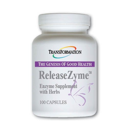 Transformācija Genesis Labas veselības enzīmu ReleaseZyme Blend Papildinājums ar dabas herbs, Advanced Gremošanas Atbalsta Formula ar proteāžu, Break Down Olbaltumvielas, Augu balstīta, 100 kapsulas
