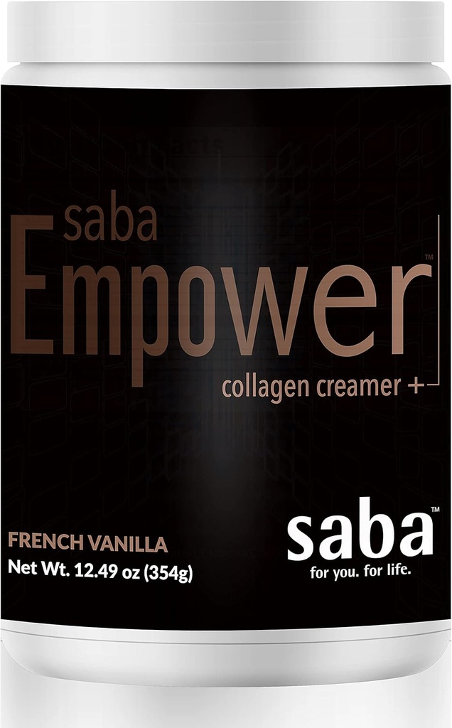 Saba Empower Smart kolagēns Kafijas Krēmētājs - Iespaidīgs ar hidrolizēto kolagēnu, peptīdiem, zāles lopbarības sviestu, MCT no organiskā kokosrieksta, atbalsta veselīgu ādu, nagus, ādu un locītavas. - 30 Kalpošana