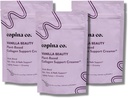 Copina Co. Vanilla Beauty Vegan kolagēns Booster Creamer - augu bāzes kolagēna atbalsts Gludināšanas dzēriens Vegan Creamy Blend  -Vanilla Flavor 3 Maisi - 25 Pasniedz vienu maisu