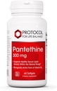 Protokols Pantethine 300mg - B5 vitamīna aktīvā forma - Aknu balsts* - Atbalsta holesterīns Jau normas robežās* - Pantetīns Vitamīnu papildterapija - 60 softgeli