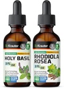 BIO KRATER Holy Basil Tincture 2 Fl. Oz. & Rhodiola Rosea Tincture 2 Fl. Oz.
