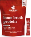 Zammex Kaulu Broth Collagen Packets-20g Kolagēns Olbaltumvielas-Bone Broth Pulveris Go-30 Travel Packets-Atbalsts Ādas Nagu locītavas, Gut Health ” Bez lipekļa ”Keto & Paleo Friendly-Natural Flavor