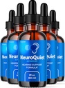 (5 Pack) NeuroQuiet pilieni - Official NeuroQuiet Daily Dzirdes atbalsts Visi dabas Clean Liquid Advanced Formula ausu veselībai, Auditory Clarity & Inner Ausu līdzsvara atsauksmes, 5 pudeles par 5 mēnešiem