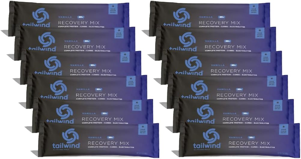 Tolwind Nutrition Recovery Mix, 20 Grams Complete Olbaltumvielas, Ogļhidrāti, un Elektrolītu Pulveris Dzēriens Mix post-Workout, bez lipekļa, sojas, un piena, Vegan, 12 Kalpo, Vanilla