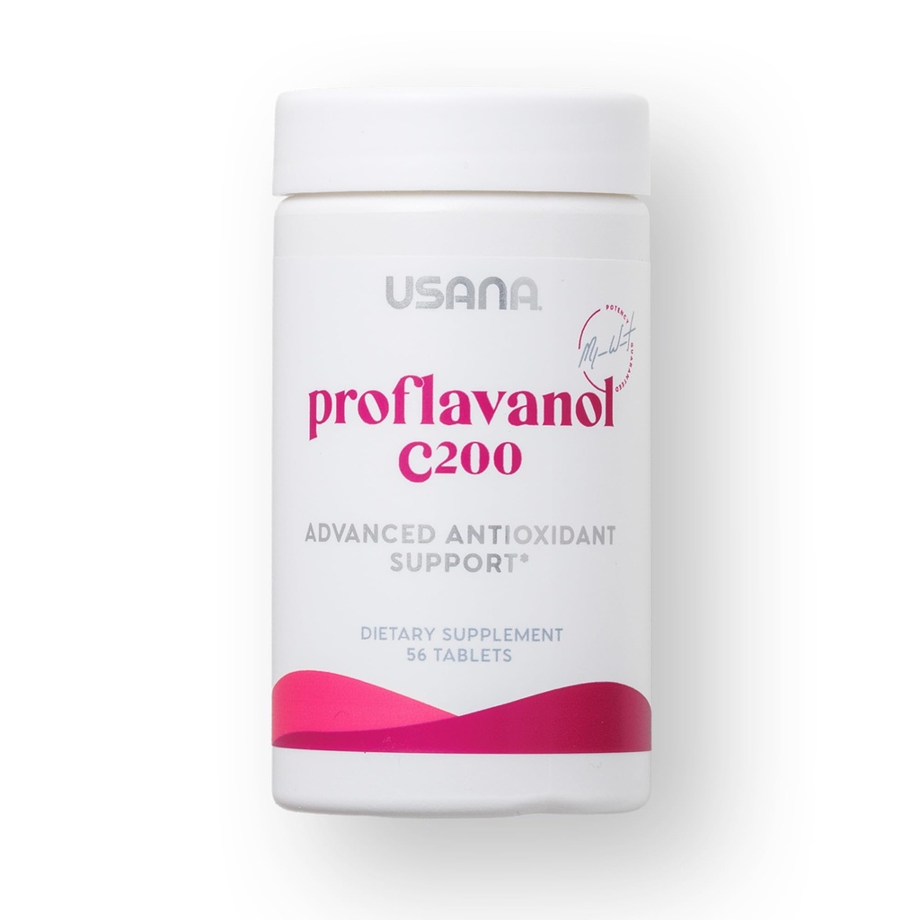 USANA Proflavanol C200 - Advanced Antioxidant with Bioflavanoids and Vitamīnu C sirds veselībai - 56 tabletes - 28 dienu piegādes
