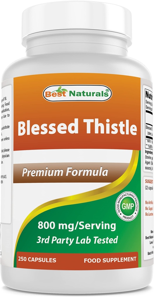 Labākie dabas Svētīgs dadzis Zīdīšanas Kapsulas - 800mg / Serving - 250 Skaits
