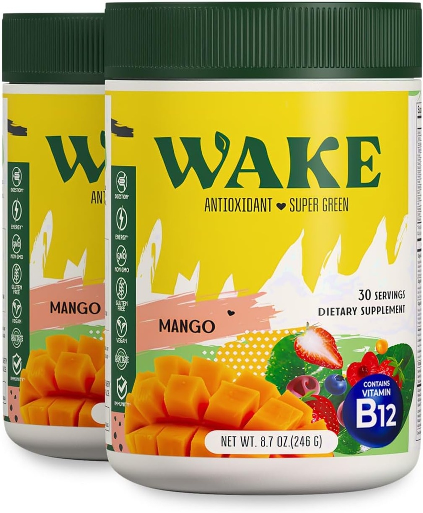 Nomods Antioksidants Super Zaļie, Zaļš Pulveris, lai samazinātu Bloat, Spirulīna & Hlorella, Vitamīns B12, Ne-GMO, Veselīga Gremošana sievietēm, Fermenti, Probiotikas, Acai Berry & Camu Camu, 2 gab par 1 cenu