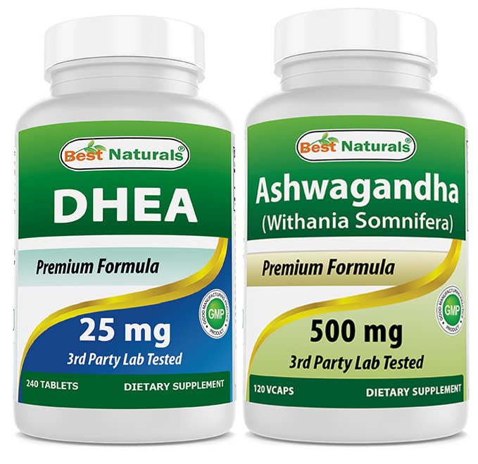 Best Naturals Dhea 25mg & Ashwagandha ekstrakts 500 Mg