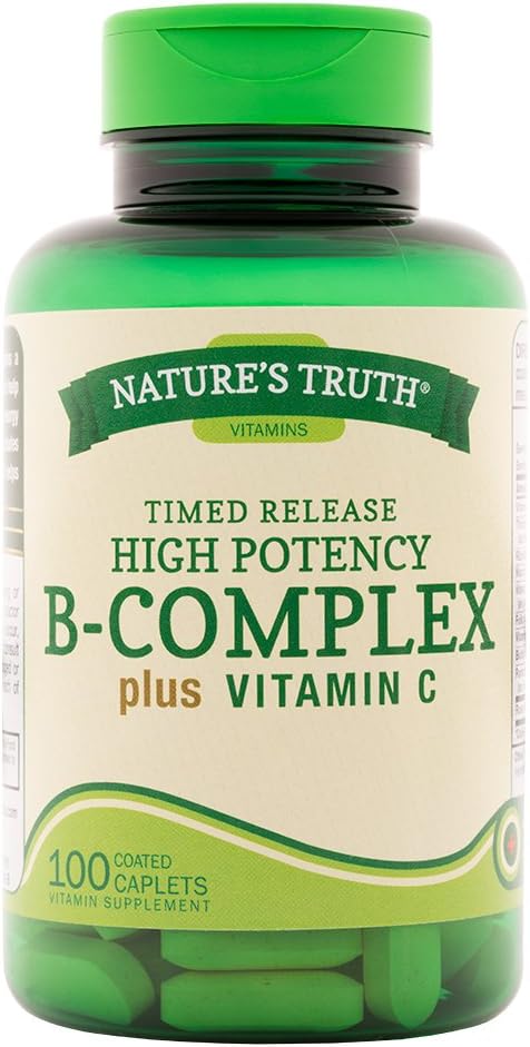 Dabas patiesība B-Complex Plus vitamīns C Izlaists laiks, 100 skaitīšana (3. iepakojums)