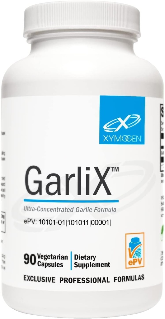 XYMOGEN GarliX - īpaši koncentrēts ķiploku papildinājums ar allikīnu + aliīnu, lai atbalstītu antioksidantu aktivitāti, sirds un asinsvadu sistēmu + imūno veselību (90 kapsulas)