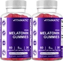 Vitamatic Melatonin Gumies - (2, 5 mg 5 mg & 10 mg devas) - 60 Skaits Katrs - (2. iepakojums)