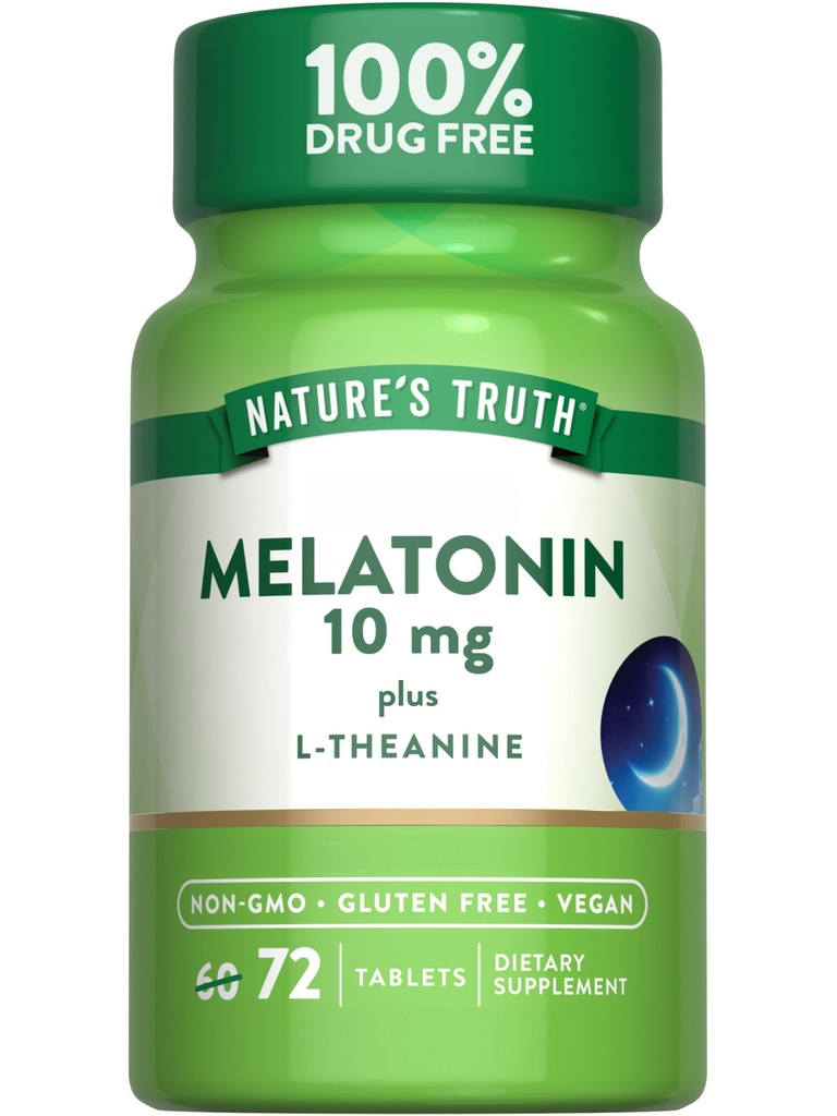 Dabas patiesība Melatonīns 10 mg + L-teanīns 