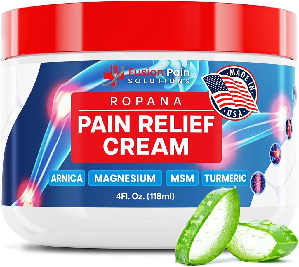Sāpju atvieglošanas krēms ar Arnica, Magnijs, MSM un Turmeric (4 FL Oz) - Dabīgs nomierinošas Relief krēms locītavām un skābām muskuļiem - Non Greasy sāpes atvieglojums