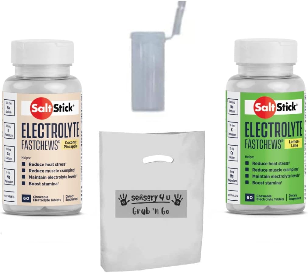 SENSORY4U Salttick FASTCHEWS Kokosriekstu ananasu un citronu laima šķirne 2-Iepakojums - 60 grāfu pudeles ar skrējienu Gatava caurule - Grab & Go dāvanu komplekts