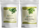 HERBAL HILLS Neem Leaf pulveris un Bilva Bael Leaf pulvera iepakojums ar 2 Combo
