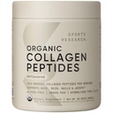 Sporta pētījumi® Organiskie kolagēna peptīdi - hidrolizēts I un III tipa kolagēna proteīna pulveris, kas veidots ilgtspējīgi no zāles-barības govs - USDA Organic· Non-GMO · Bez lipekļa, 30 Servējumi