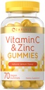 Carlyle vitamīns C un cinka Gumijas - 70 Grāfs -- Citronu Flavor - Vegāns, ne-GMO, un bez lipekļa papildinājums