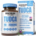2000mg Advanced TUDCA papildinājums - Max Absorbcija TUDCA žults sāļi ar 4:1 Piena dadži un probiotikas - Atbalsta Aknas Detox & Cleanse, Žultspūšļa, Gut & Nieres Veselības - 90 Vegan Kapsulas