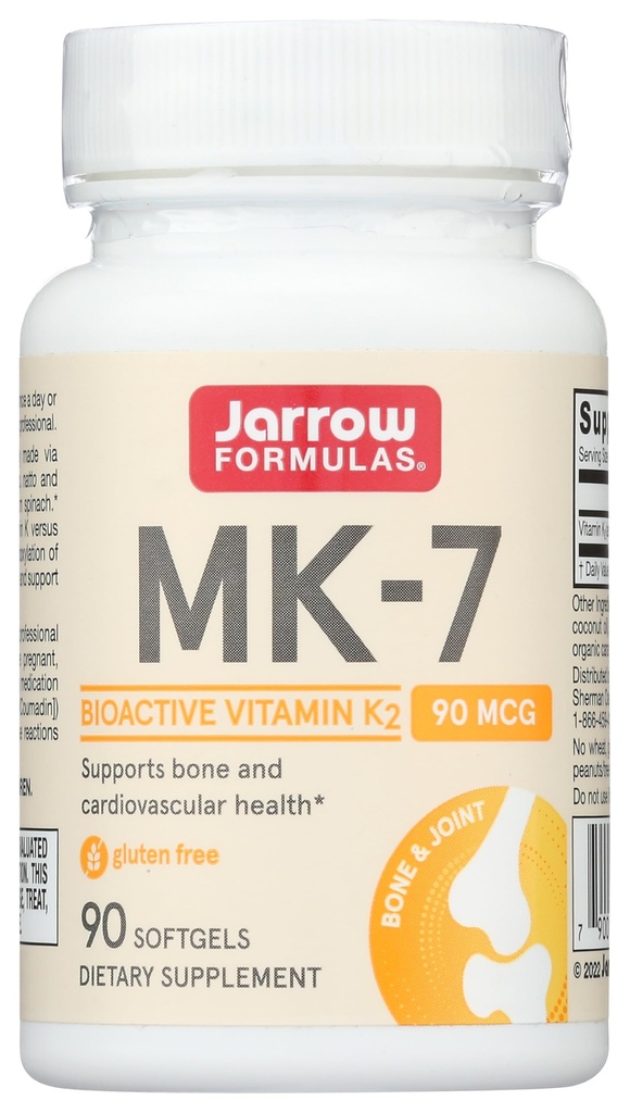 Jarow Formulas MK-7, 90 mcg, 90 Softgels