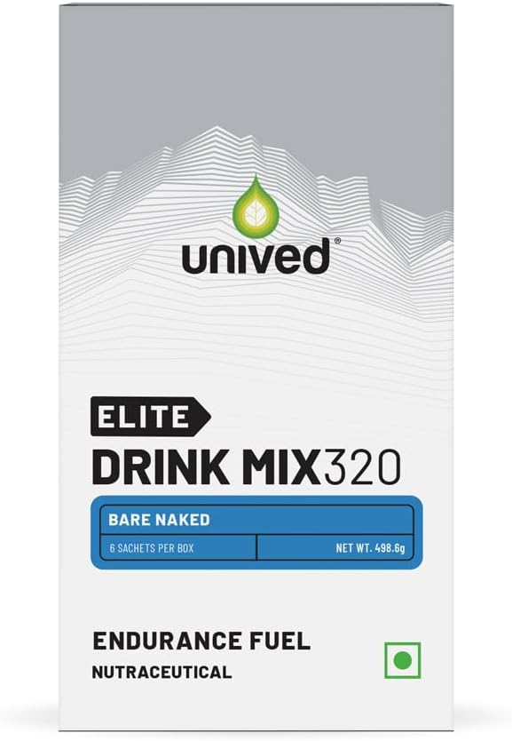 Vienreizlietojams Elite dzēriens Mix 320 • Augstas kalorijas enerģijas dzēriens • 2:1 Attiecība & 80g Ogļhidrāti ar 1705mg Essential Electrolytes • Izturības sportisti Sporta dzēriens, Bare Plikuma, 6 Pack