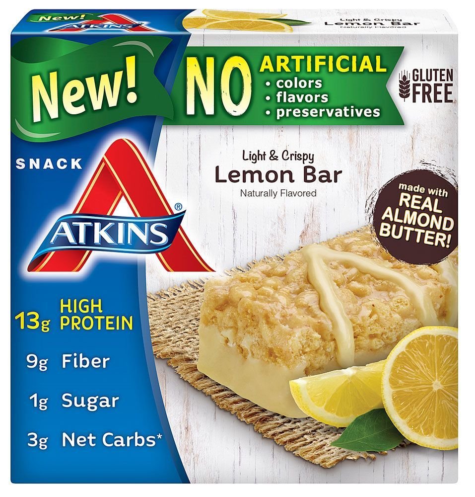 Atkins Snack Light Crispy Citron Bar, 5 Little Bars (2. iepakojums)