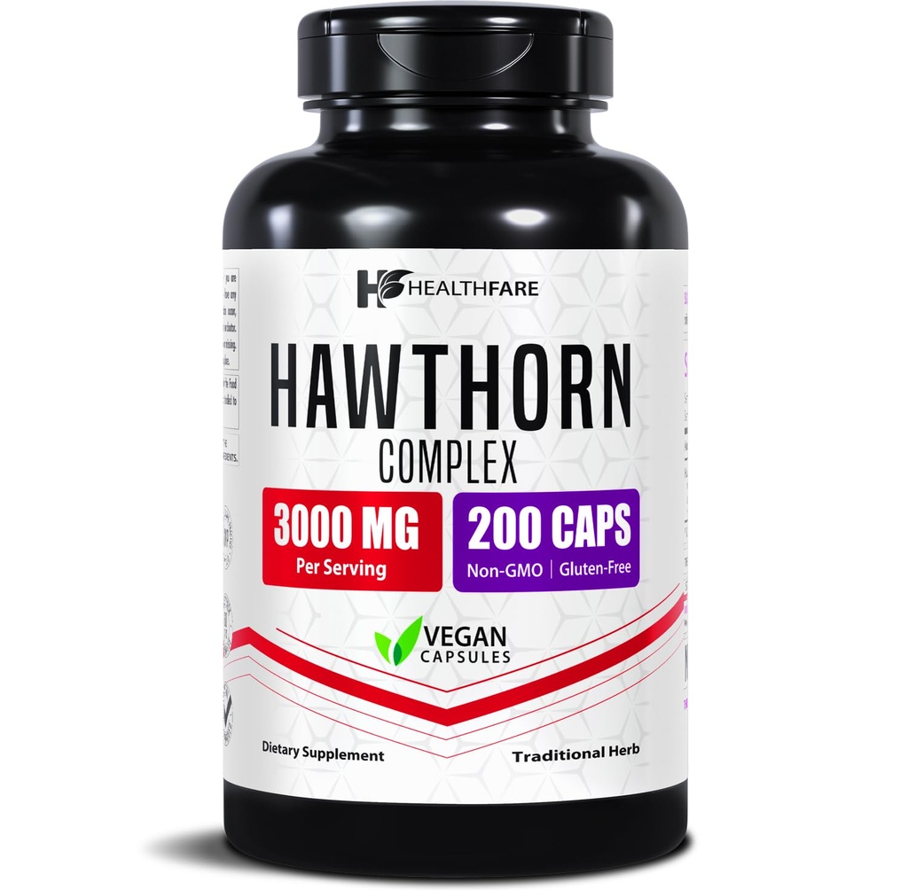 Healthfare Hawthorn Berry Papildinājums ekstrakts 3000mg 