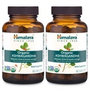 Himalaya Organic Ashwagandha, 120 dienu piegādes, augu papildinājums stresa atvieglošanai, enerģijas atbalsts, dažreiz bezmiegs, USDA Organic, Non-GMO, Vegan, Gluten Free, 670 mg, 60 Caplets, 2 Pack
