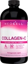 NeoCell kolagēna peptīdi + C vitamīns Šķidrums, 4g kolagēns Per Servē, bez lipekļa, veidi 1 & 3, veicina veselīgu ādu, matu, nagu un locītavu atbalsts, granātābols, 16 Oz