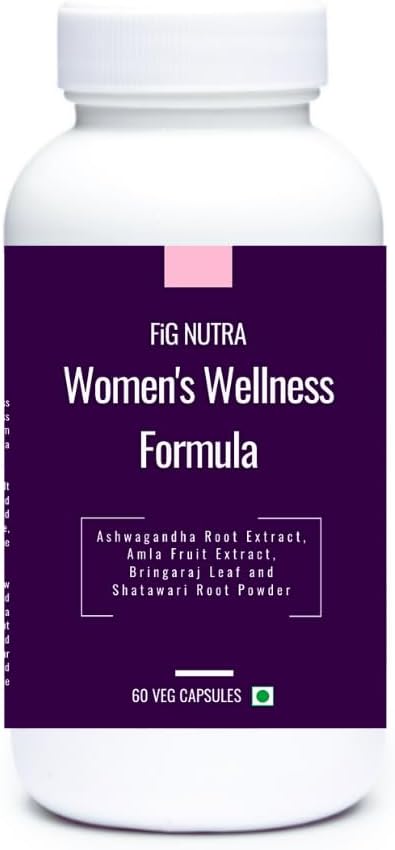 FiG Nutra sieviešu labsajūtu formula – visaptverošs atbalsts Vitalitātei, imunitāte, Stress Relief & Hormonal Balance – 60 Veg Caps