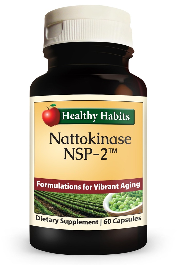 Veselīgas ieradumi Nattokinase NSP2 augstas potences sirds un asinsvadu veselības papildinājums 60 Skaits