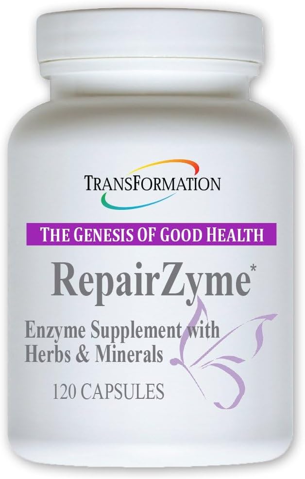 TRANSFORMĀCIJA LABA VESELĪBAS REAĢĒŠANAS GENĒLSZyme High-Potency Gremošanas fermentu Blend Natural Papildinājums ar augu ekstraktiem un essential Minerals for Gut, Gremošanas & Kopējais Wellness, 120 kapsulas