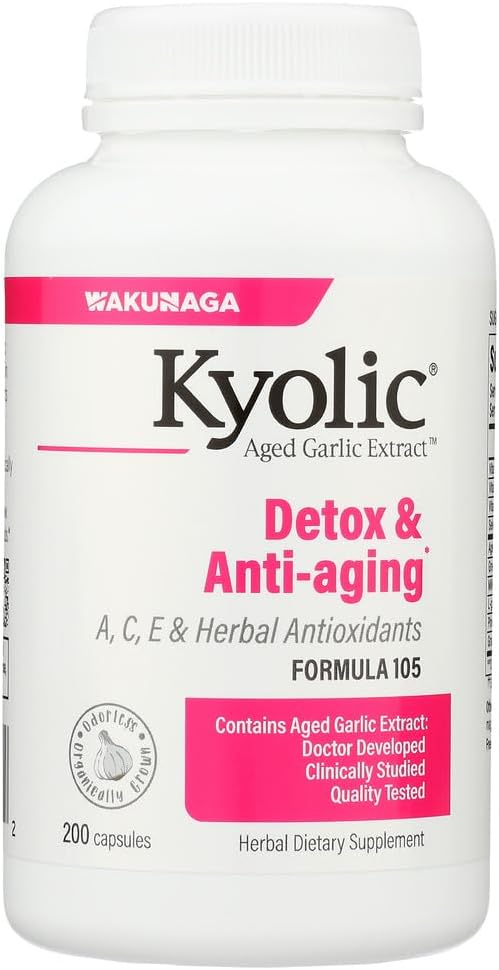 Ķiploku formula 105 Detox & Anti- Aging (200 kapsulas)