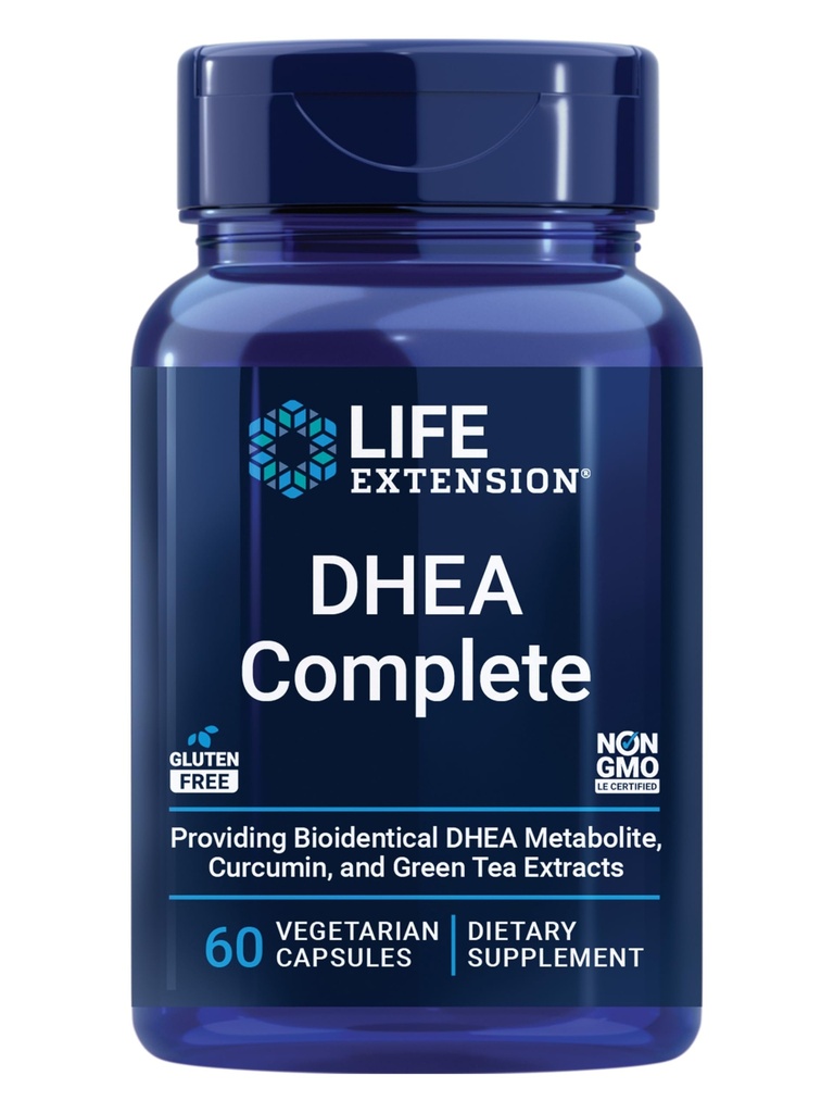 Life Extension DHEA un 7-Keto DHEA Complete Vegetarian kapsulas, lai maksimāli atbalstītu veselīgu ķermeņa svaru un koka, Lean Muskuļu masa, Libido & More, Non-GMO, Gluten-free, 60 Count