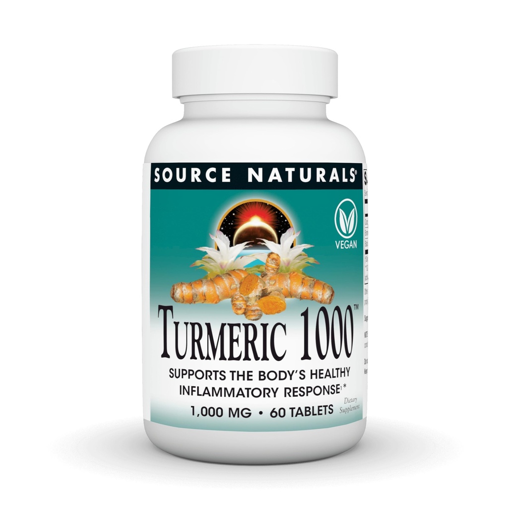 Avots Dabas Turmeric 1000, atbalsta organisma veselīgu iekaisuma reakcija*, 1000 mg - 60 tabletes