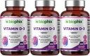 Biophix vitamīns D-3 10000 SV 380 Softgels 3 iepakojums - augsta jutība ekstra Virgin Olīveļļā, kas nav GMO bez sojas Atbalsts spēcīgiem kauliem Imūnveselība