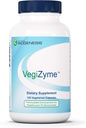 Nutra BioGenesis VegiZyme - Gremošanas enzīmi sievietēm un vīriešiem, Gremošanas un uzturvielu atbalsts, Veģetārs un Vegan-Draudzīgs papildinājums gremošanas veselībai un komfortam - 120 kapsulas