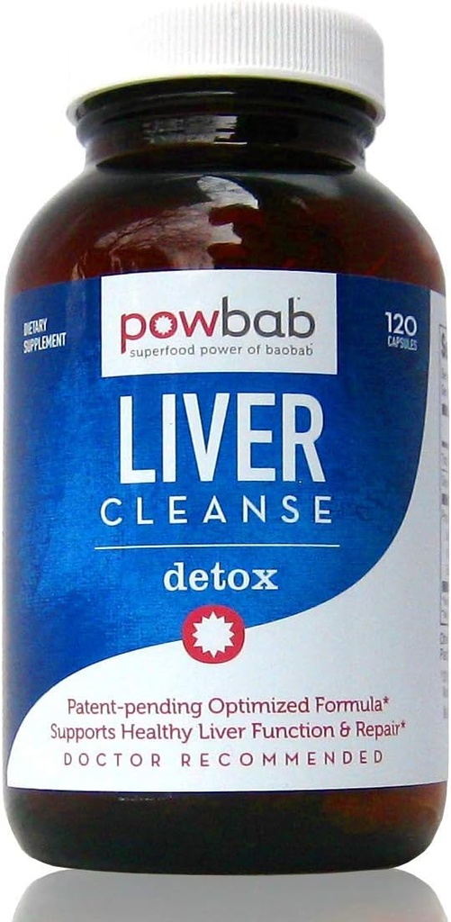 powbab aknu tīrīt Detox. #1 Patent-Pending Optimizēta remonta formulu. Aknu Md Focus pētījumi ar organisko Baobab, biešu saknes pulveris, un Goji. Beats Milk Thistle Silymarin & Dandelion (120 kapsulas)