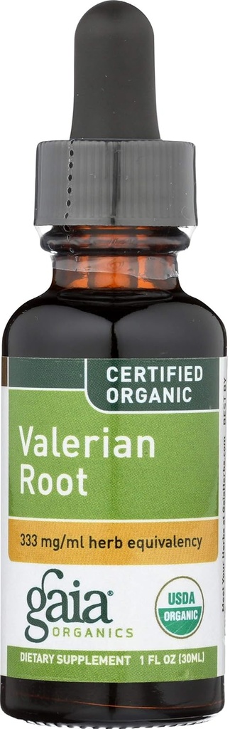 Gaia Herbs Organic Baldriāna saknes ekstrakts, 1 Fz