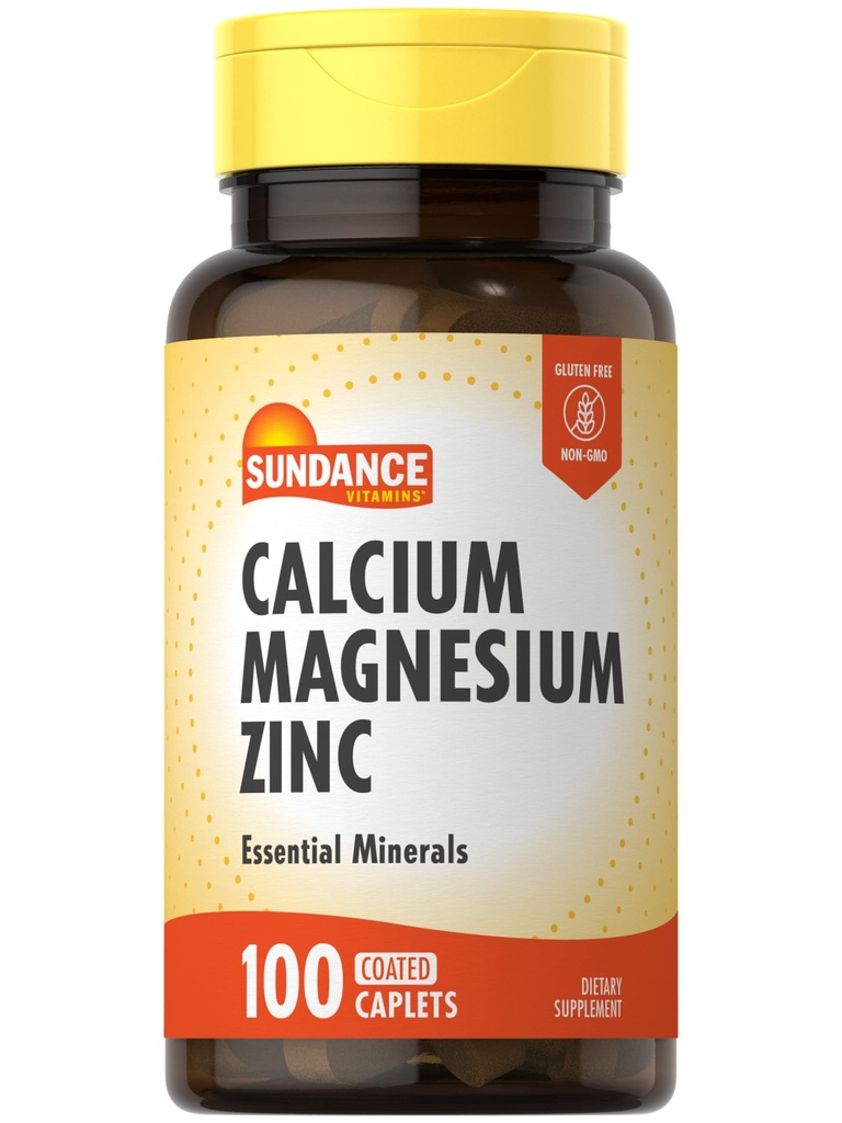 Sundance Kalcija Cinks - 100 Caplets - Essential Mineral Papildinājums - Veģetārs, ne-GMO, un bez lipekļa formula
