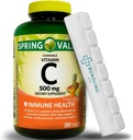 C vitamīns 500mg, košļājamās tabletes, uztura bagātinātājs, 200 Skaits (tostarp Bonus Pill organizators) - 1 iepakojums